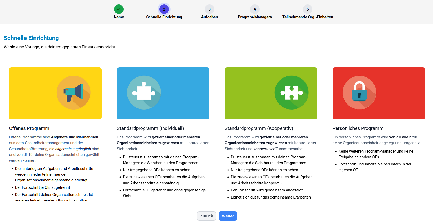 Sichtbarkeit wählen