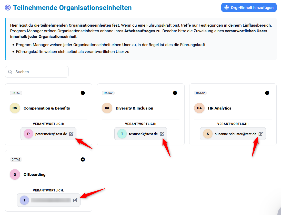 Führungskraft zuweisen