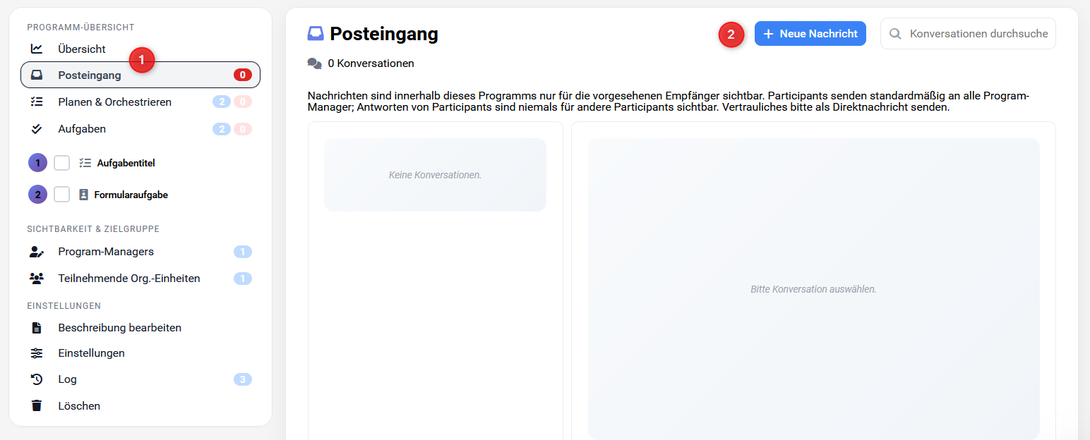 Posteingang aufrufen