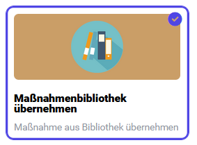 Maßnahme aus Bibliothek